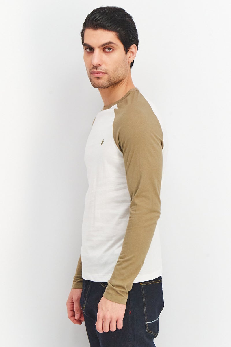 French Connection Men Crew Neck Long Sleeves Brand Logo T-Shirt, White - Image 2