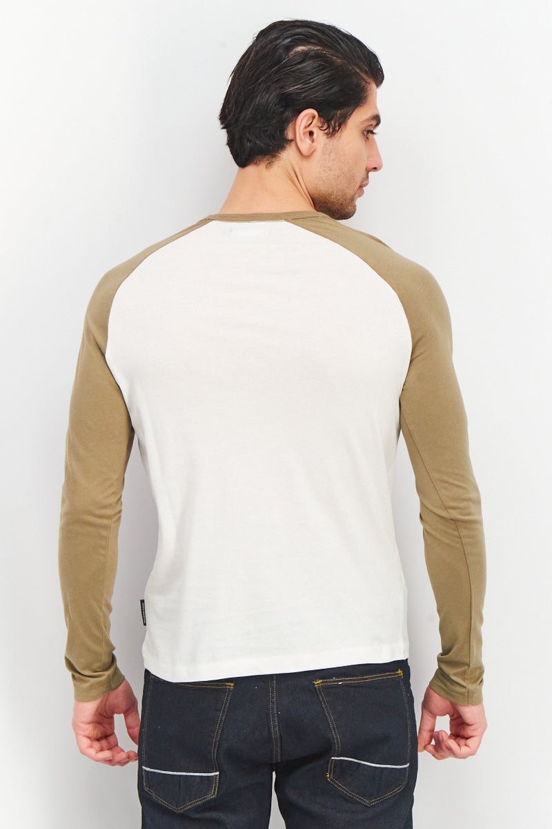 French Connection Men Crew Neck Long Sleeves Brand Logo T-Shirt, White - Image 4