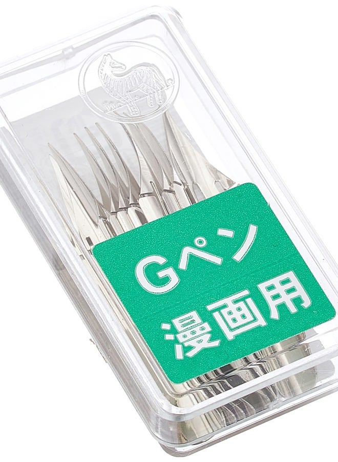 Zebra Technologies Zebra Comic G Model Chrome Pen Nib, 10 Nibs (1 Pack) (PG-6B-C-K) - Image 2