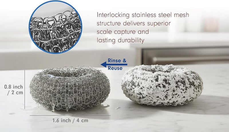 Tredoni Reusable Limescale Remover Ring 0.8x1.6 - Boiler/Kettle Furring Descaler Stainless Steel Mesh 2x4cm - Image 4