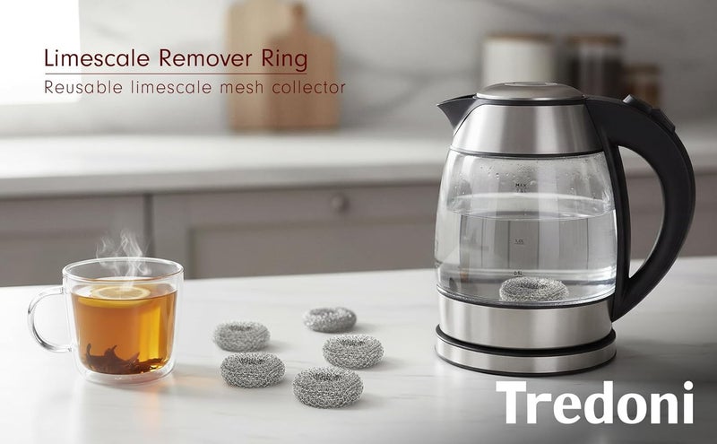 Tredoni Reusable Limescale Remover Ring 0.8x1.6 - Boiler/Kettle Furring Descaler Stainless Steel Mesh 2x4cm - Image 2