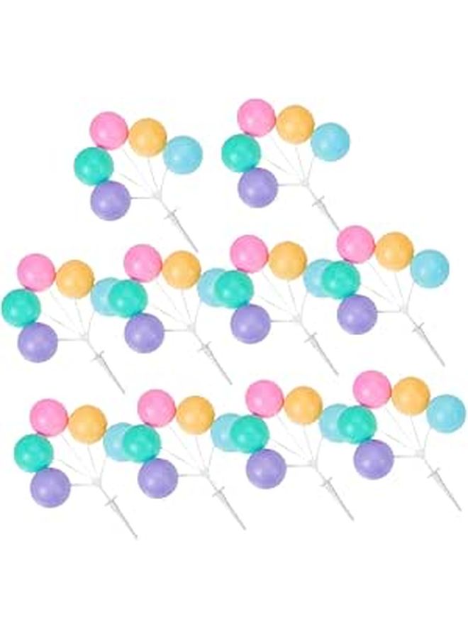 Macaron Color Balloon Cupcake Toppers 10pcs Lightweight Party Decoration For Wedding Birthday - Image 1