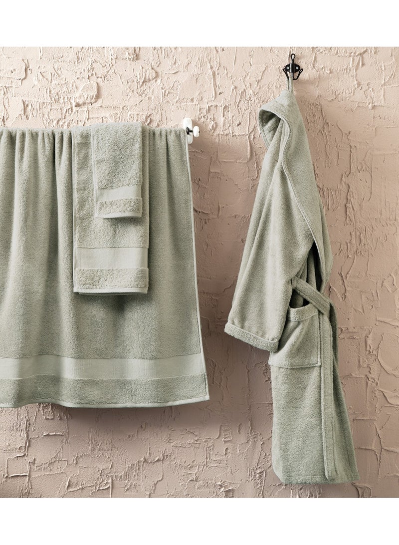 Yatas bedding Luxurious Essentials Nile Green XL Bathrobe - Soft, Absorbent, Comfortable - Unisex - Yataş Bedding - Image 2