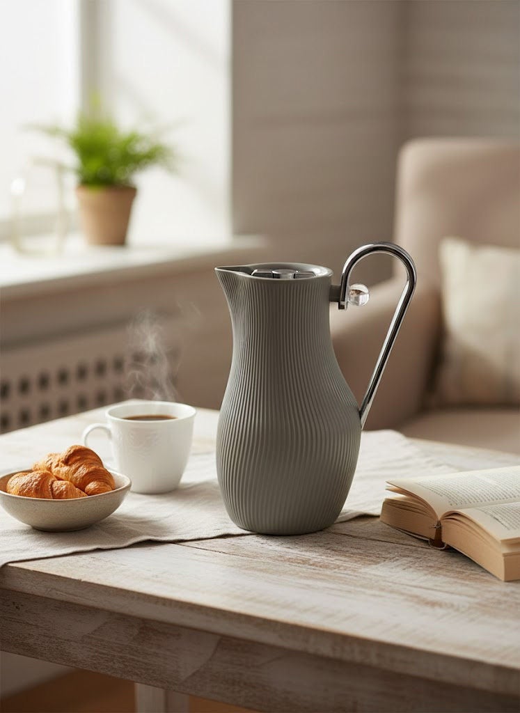 GAZELLA Tea/Coffee Flask 1 Liter Grey/Silver