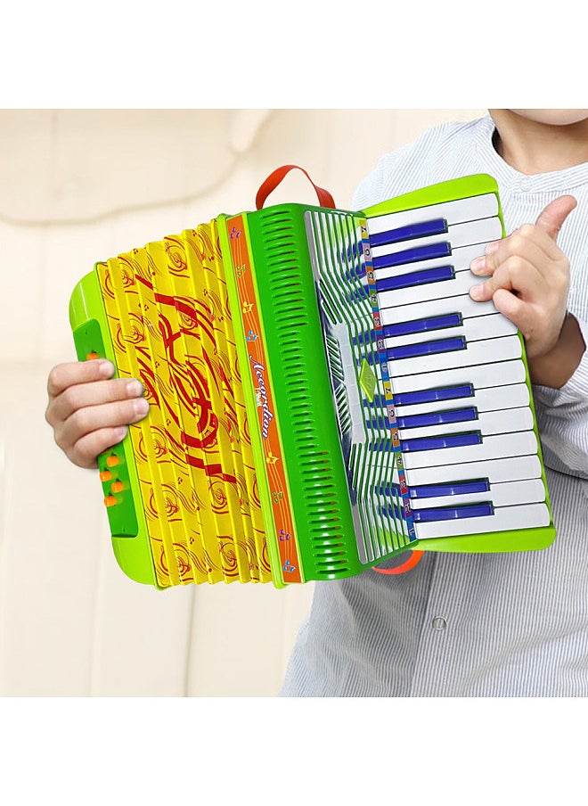 Generic - Mini 24-key 12-bass Accordion ABS Material with Buckle Musical Instrument - Image 1