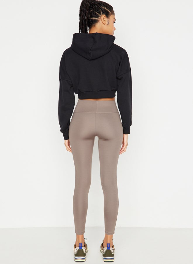 trendyol Mink Wide Waist Elastic Extra Compression Full Length Knitted Sports Leggings - Image 5