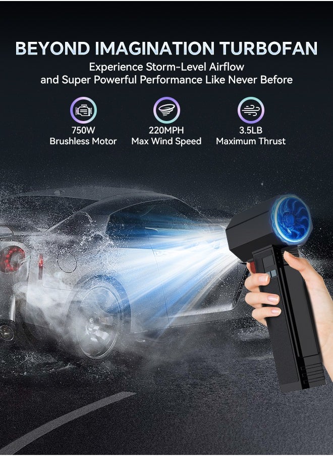 BOOSTER BOLUOJUN Air Blower Turbo Blower for Removing Sand from Cars, Car Blower for Dust Removal, 1600g Thrust, 750W, 60M/S Wind Speed  - Image 5