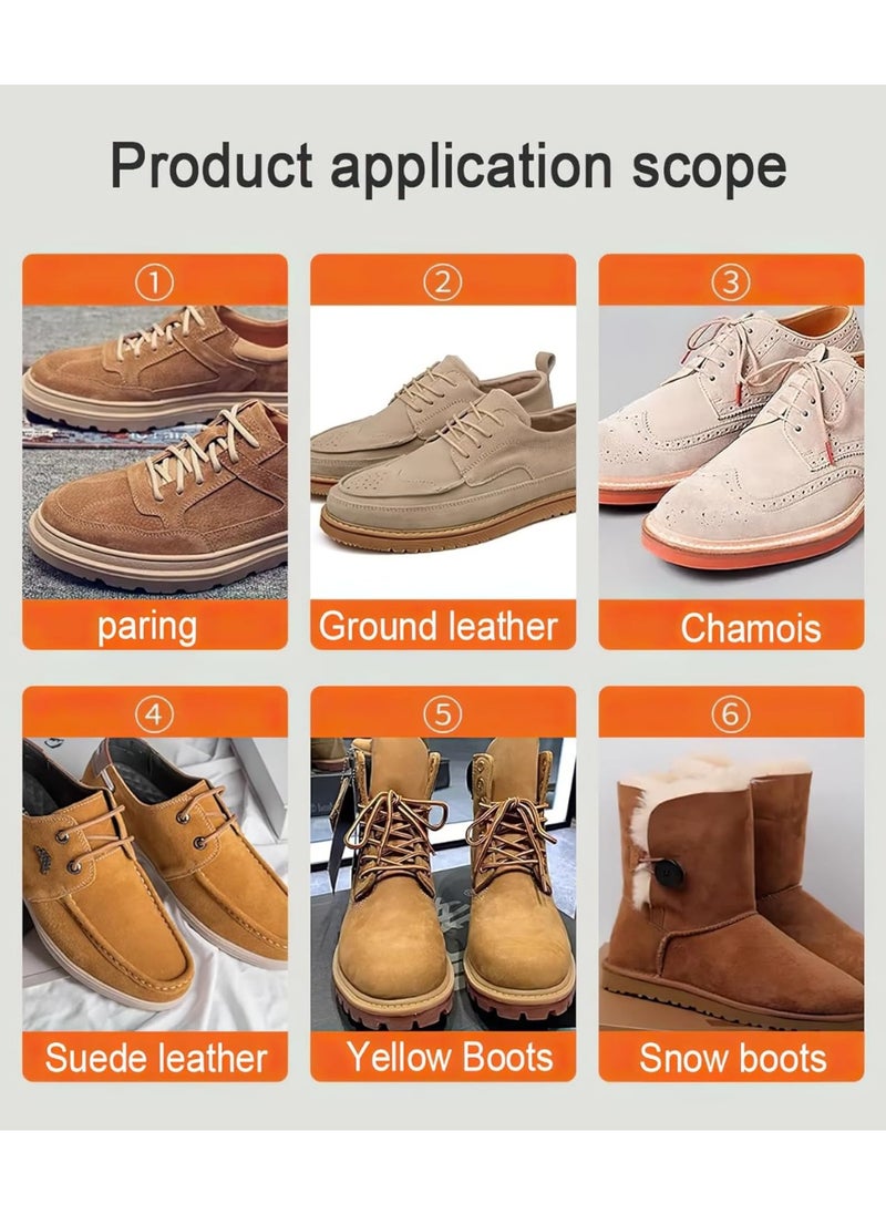 Meetion - 1pc Crepe Suede Shoe Brush - Premium Nubuck Cleaner and Eraser Set, Complete Shoe Cleaning Bristle Brushes for Dress Shoes and Boot Care - Image 1