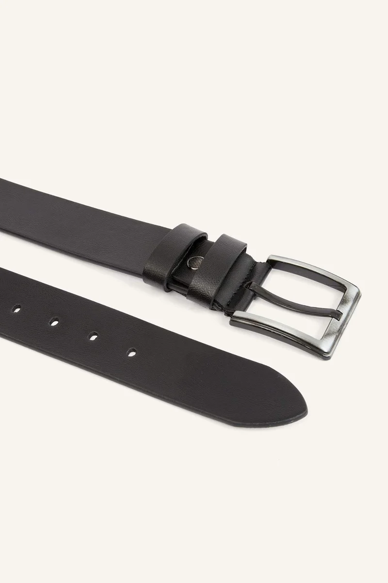 Defacto  Man Rectangle Clasp Faux Leather Classic Belt for Men | Best Price UAE