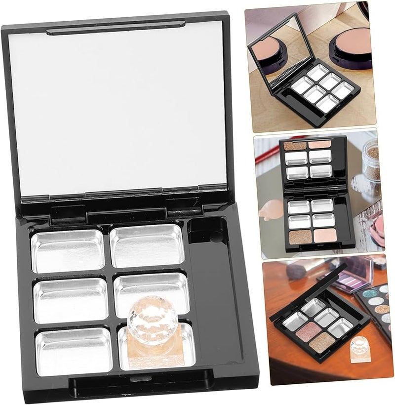 4 Pack Empty Refillable Eyeshadow Case Plates Travel Cosmetic Container for Makeup Samples - Image 4
