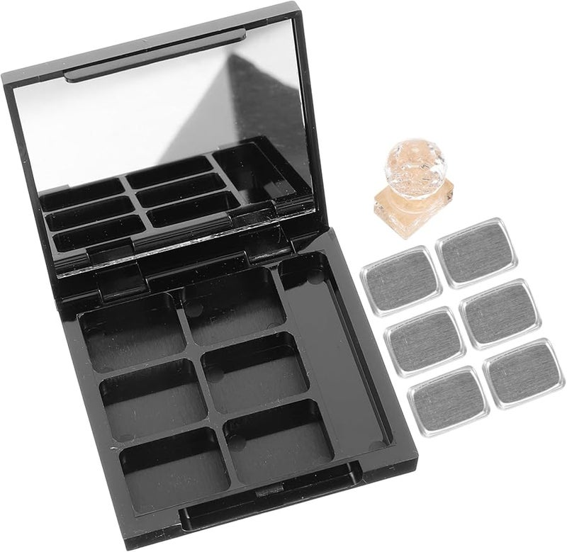 4 Pack Empty Refillable Eyeshadow Case Plates Travel Cosmetic Container for Makeup Samples - Image 1