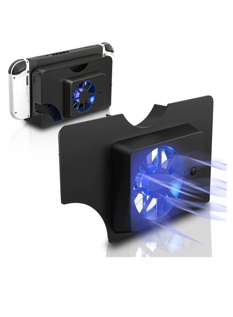 Excefore Switch OLED Dock Fan, Cooling Fan with Blue Light for Nintendo Switch OLED, Switch OLED Accessories - Image 2