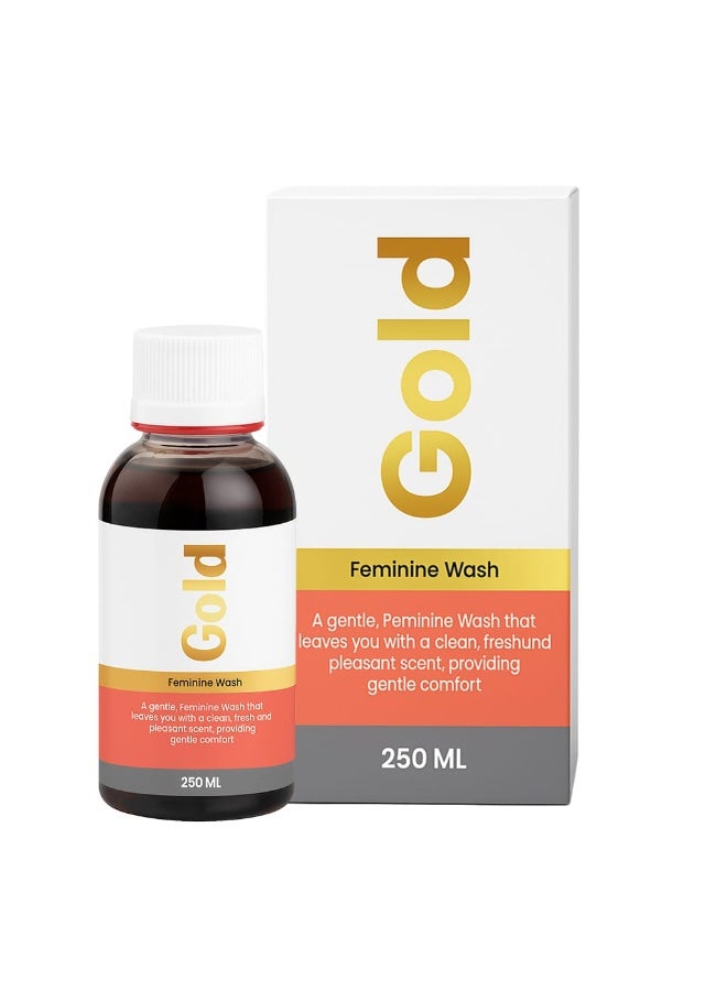 GOLD FEMININE WASH CLEAN , FRESHUND AND PLEASANT SCENT 250ML