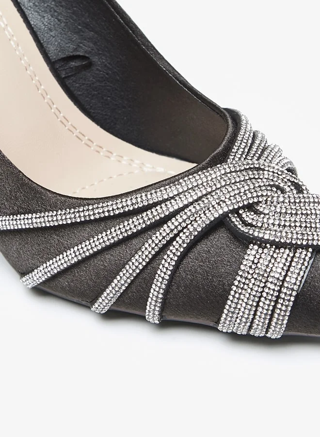 فلورا بيلا من شو إكسبرس Women's Embellished Slip-On Pumps With Stiletto Heels