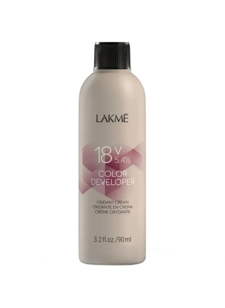 LAKME Collage Permanent Hair Color 10/17 Ash Blue Platinum Blonde and Oxidant Cream Color Developer 18 Vol 5.4% - 90 ml  - Image 3