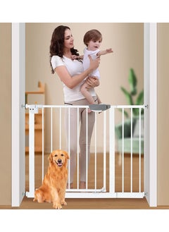 SKY-TOUCH Auto Close Extra Wide Child Gate With 20 CM Extension Kit Maximum Suitable For 104 CM, Baby Gates For Stairs & Doorways, Easy Install (Safety Railing + 20CM Extension Kit)  - Image 1