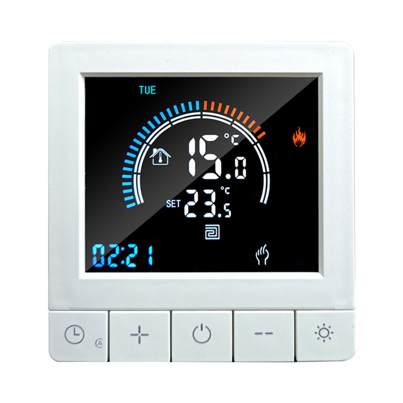Smart Thermostat 90-240V AC, 5-60°C Range, Intelligent Weekly Programming - Manual & Automatic Modes, Digital Thermostat for Home, Office, Hotel - Image 1