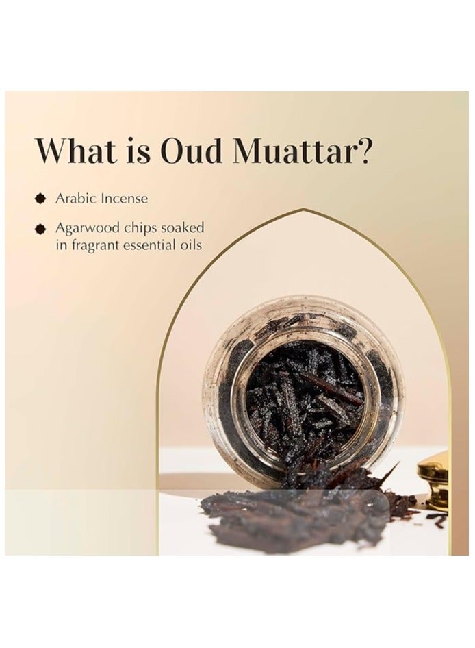 DUKHNI Oud Al Ibtisam Muattar Bakhoor by Dukhni | 1 jar X 40 grams | Arabic Bakhoor Incense | Aromatic Wood Chips | Warm Floral Oud Blend | Perfect for Prayer Time | To Relax & Meditate | Ramadan & Eid gifts  - Image 5
