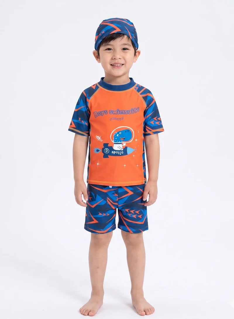 babyqlo Space Dino 3 Pc Swim Set Boys