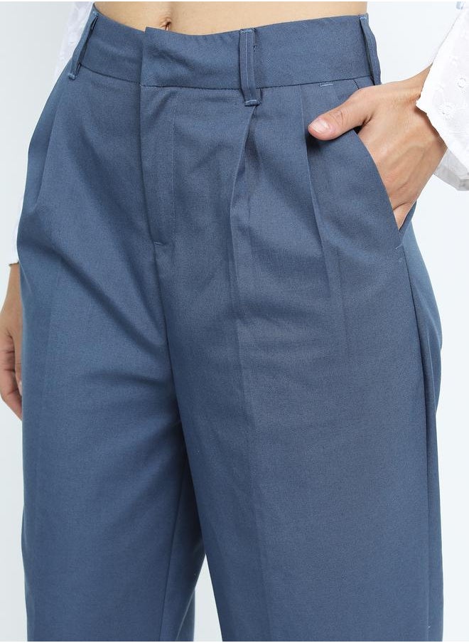Tokyo Talkies Solid Straight Fit Trouser with Side Slit by Styli  - Image 4