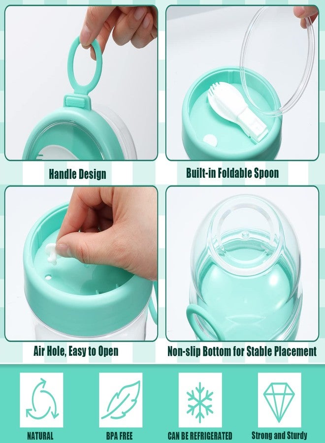 Rtteri 6 Pcs 20 oz Large Overnight Oats Containers with Lids and Spoons Plastic Yogurt Jars Leakproof Overnight Oats Jars with Lids Smoothie Containers Cups for Food Storage, 3 Colors - Image 5