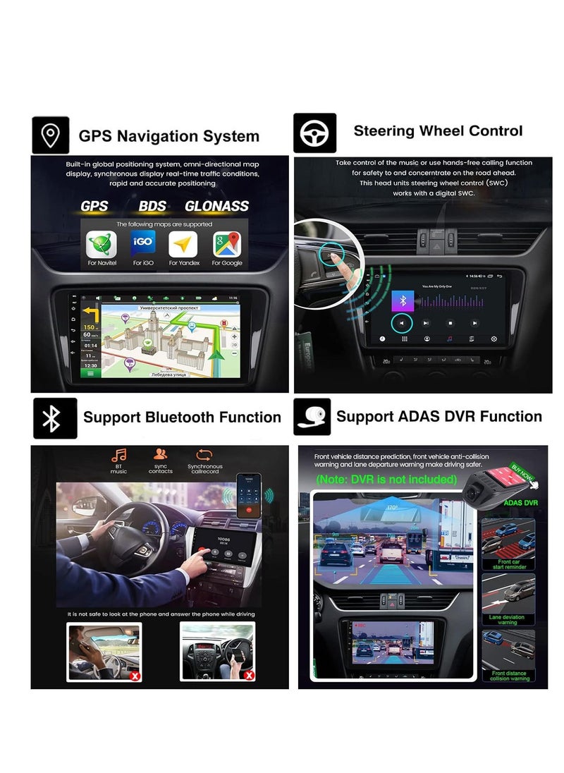 Car Radio Multimedia Player with Backup Camera for Honda City 2014-2017 Android 11 Car Stereo 9" Support Bluetooth Navigation GPS/Carplay/Wifi/4G/SWC/DSP