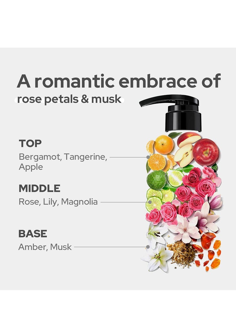 DUFT & DOFT - DUFT & DOFT Stockholm Rose Perfumed Body Wash 500ml (16.9 fl.oz.) - Romantic Rose Petals and Musk Scent, Delightful Bathing with Gentle Perfumed Moisturizing Foam, Natural Ingredients, Paraben Free - Image 1