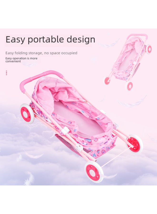 Large Toy Cart Baby Thickened Cart With Doll Play House Toy Girls Children's Kindergarten-Color:56cm Single Layer Cart - Image 4