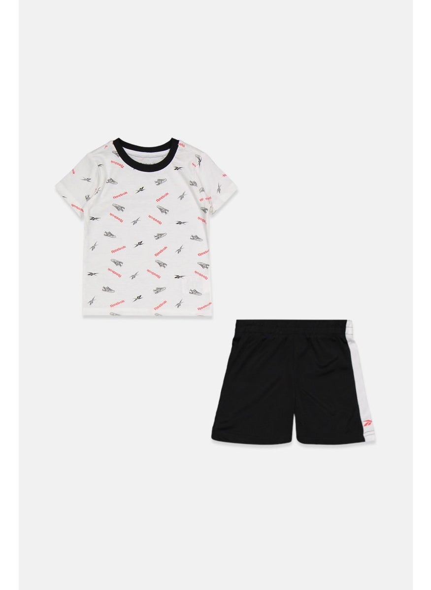 Toddlers Boy 2 Pieces Allover Print T-Shirt and Shorts Set, White and Black - pzsku/Z8481DAA8BD85350455F3Z/45/_/1726151339/7d9ef530-6dd5-499a-aedf-339d754dfbab