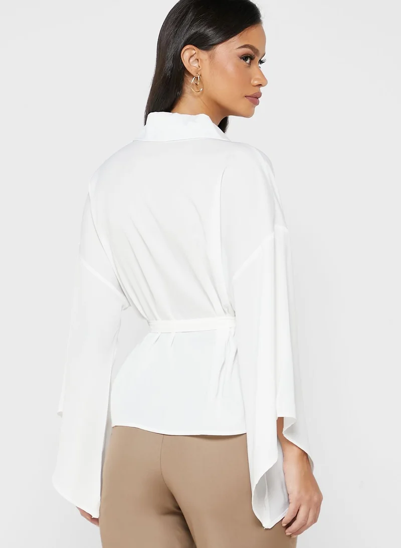 ELLA Self Tie Wrap Top