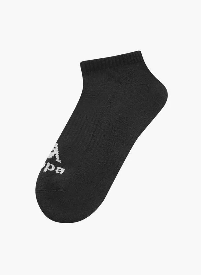 كابا طقم من  جوارب كابا بطبعة شعار، نصف تيري، بطول الكاحل، مع حماية مضادة للبكتيريا