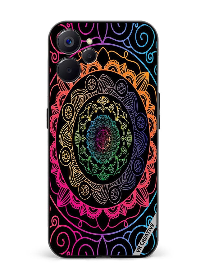 VR CREATIVE Protective Case Cover For Realme 10 5G Mandala Design Multicolour - Image 1