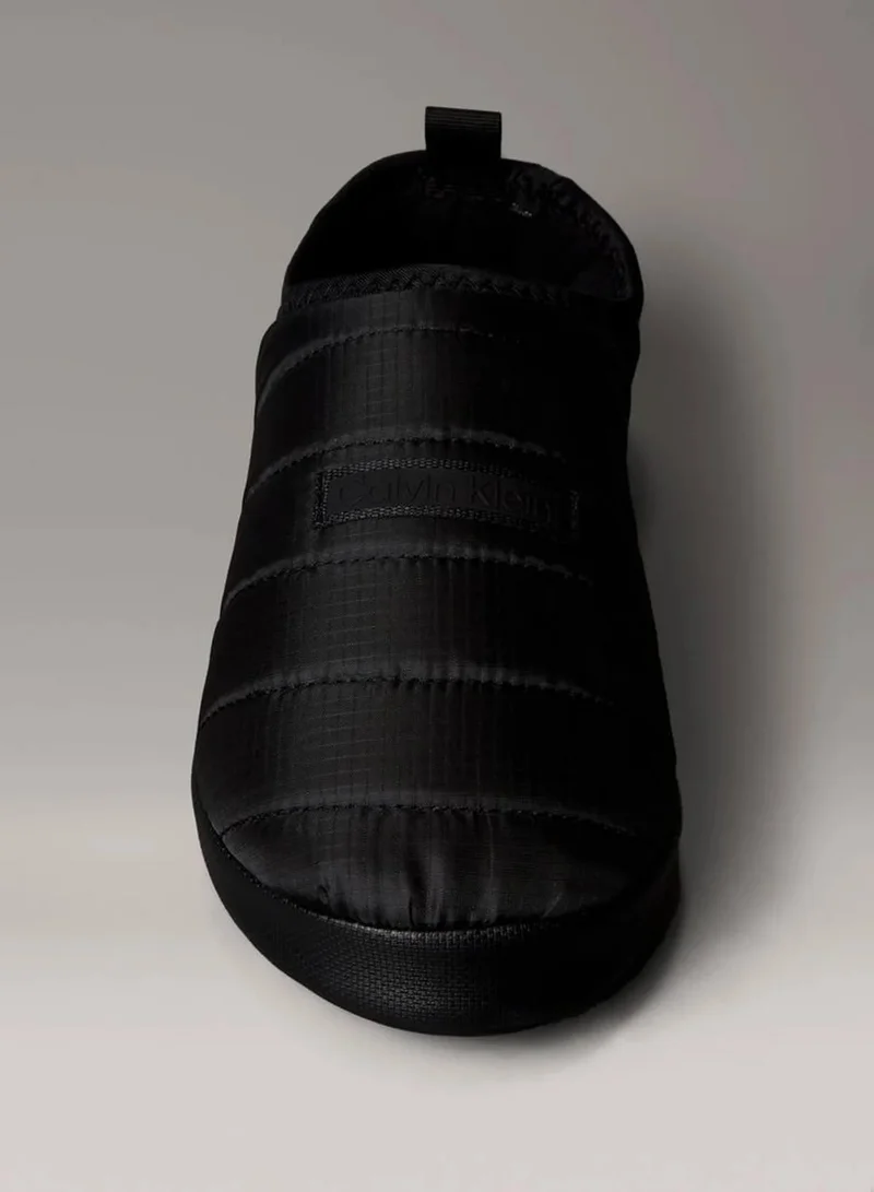 Calvin Klein Black Quilted Padded Ripstop Slippers for Men | Best Price UAE