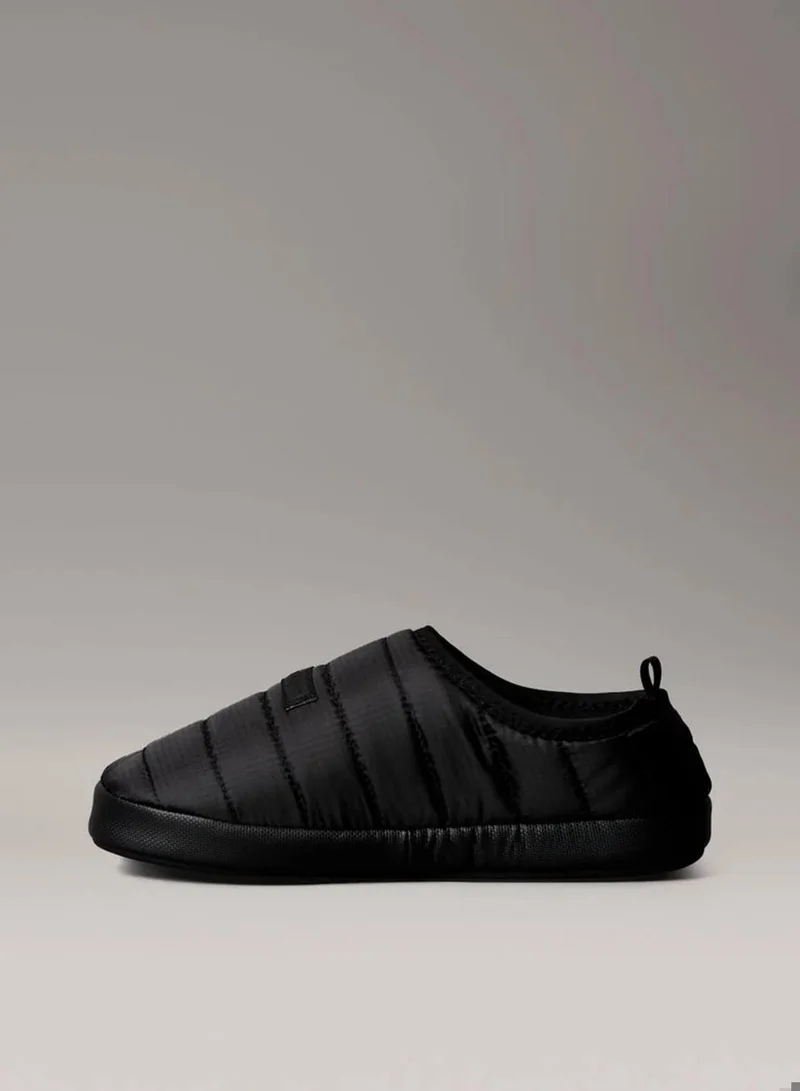 Calvin Klein Black Quilted Padded Ripstop Slippers for Men | Best Price UAE