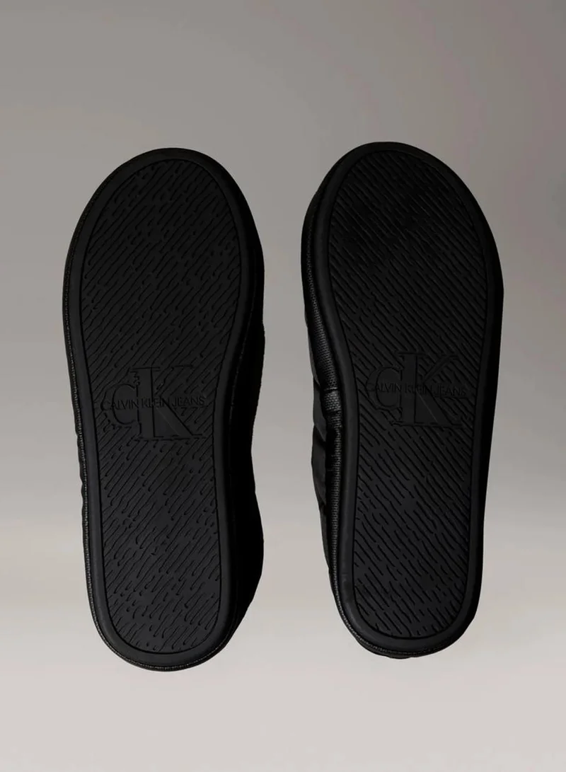Calvin Klein Black Quilted Padded Ripstop Slippers for Men | Best Price UAE