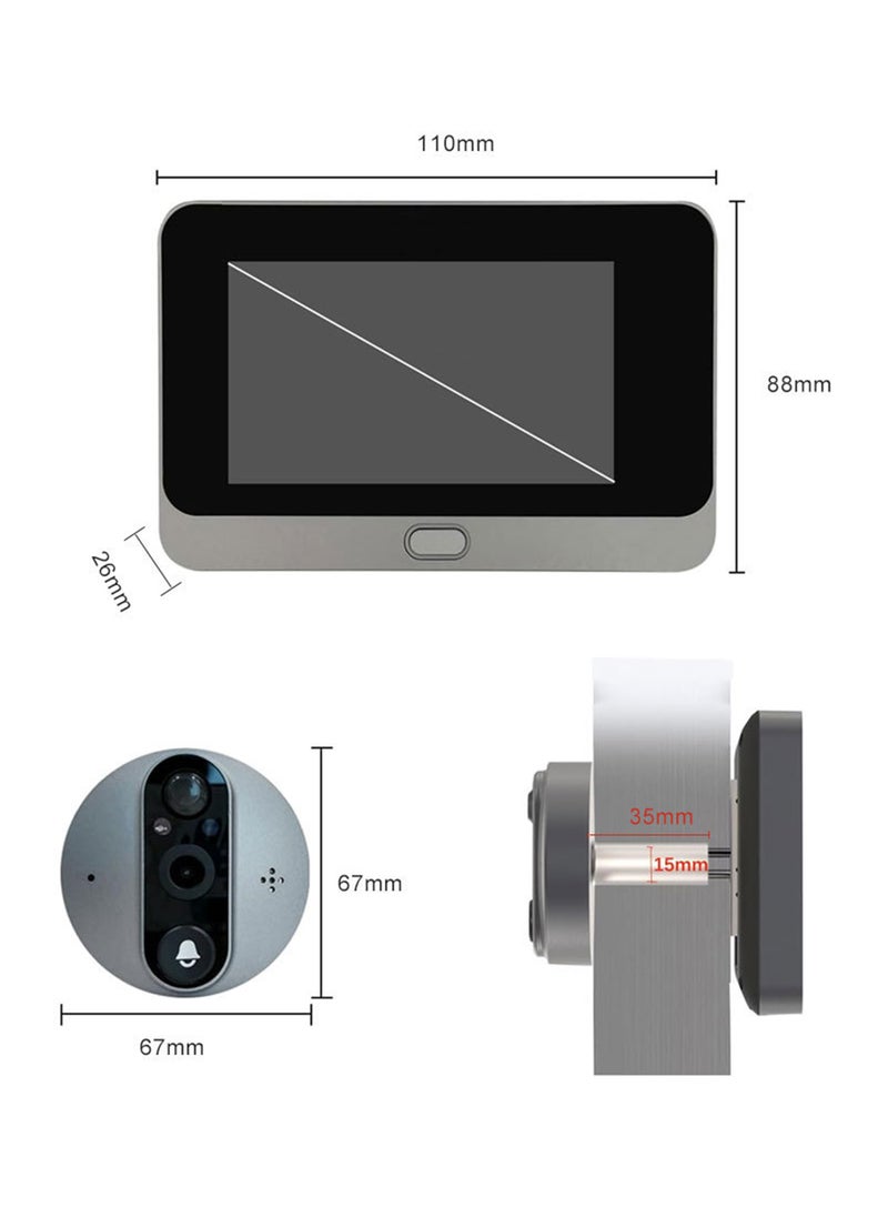 Sharpdo - 1080P Video Intercom Video Doorbell with WIFI Monitor HD Camera 4.3'' Colour Screen Display TUYA App Viewing Two-Way Audio PIR Motion Detection (Not Included Memory Card) - Image 1