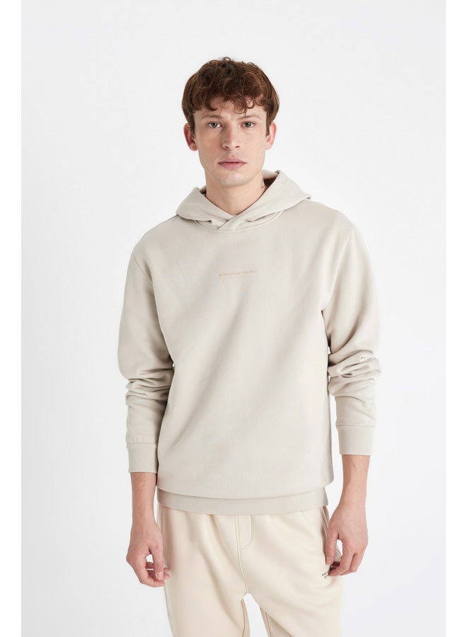 DeFacto Man Knitted Regular Fit Hooded Long Sleeve Sweatshirt - Image 2