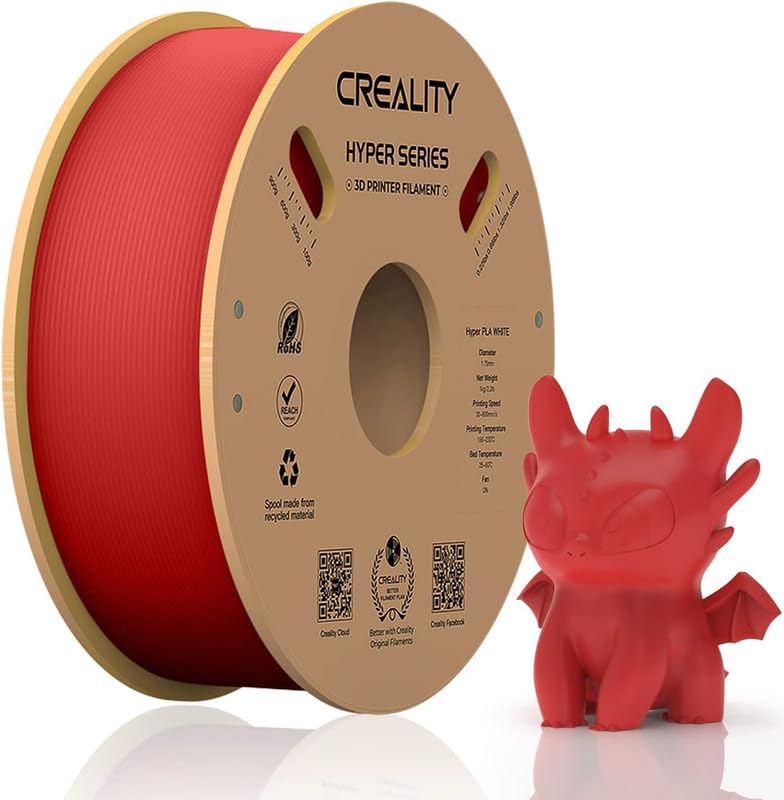 3idea Hyper PLA Filament 1.75mm, High Speed PLA 30-600mm/s 3D Printer Filament PLA, Dimensional Accuracy +/-0.02mm, Fit Most FDM 3D Printers，1KG(2.2lbs) Spool Red - Image 1