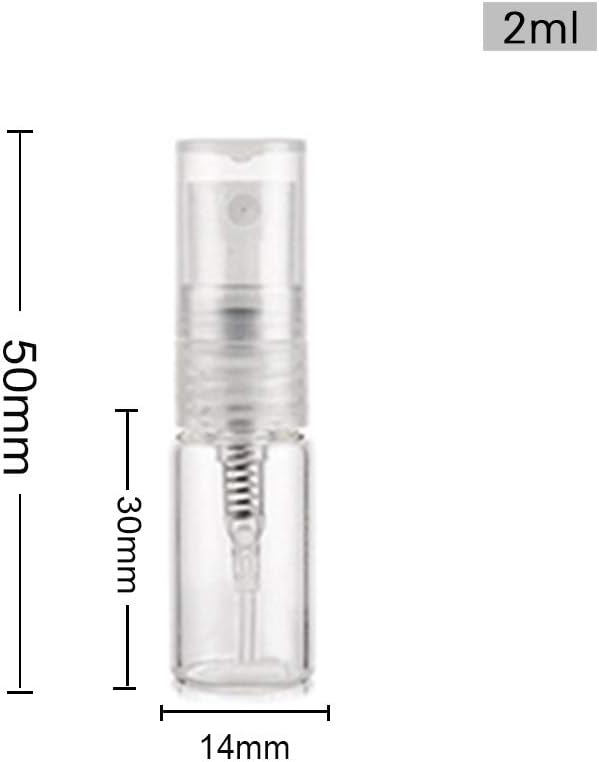 Enslz Mini Spray Bottle 2ml 30pcs Refillable Glass Spray Bottle Glass Bottle Atomizer Perfume Mouthwash Atomizer for Cleaning Refillable Container for Travel Essential Oils 2ml - Image 2