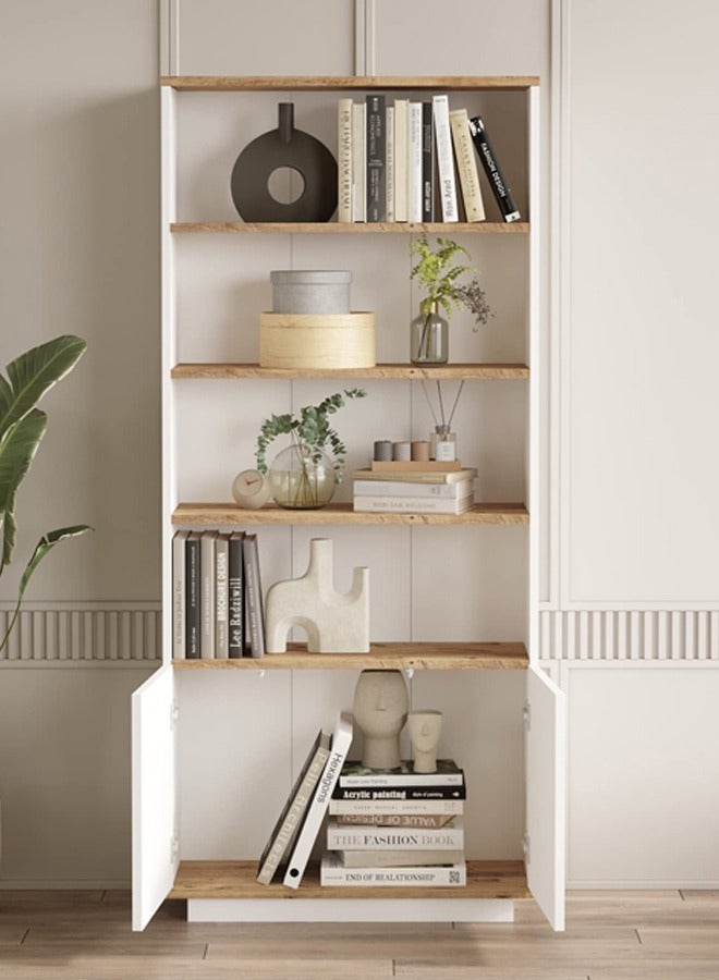 Home Canvas رف كتب قماش منزلي مستقبلي من الصنوبر والأبيض - Image 4