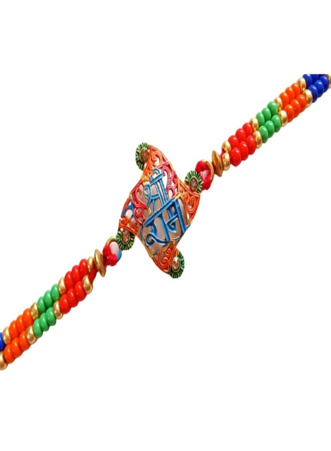 DEV POOJA STORE Fancy Rakhi for Raksha Bandhan | Jai Sri RAM Rakhi | Send Rakhi Online | Rakhi Online Shopping | Rakhi Figt For Brother (RB13) - Image 1