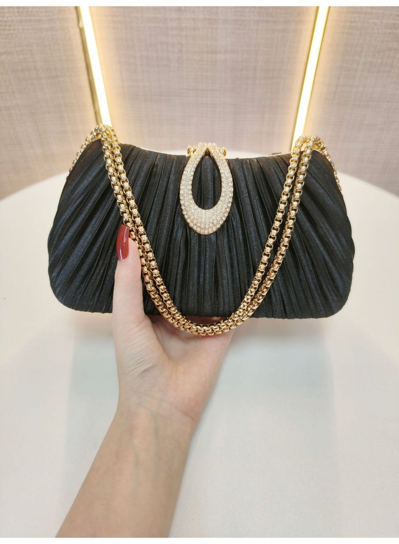 Just Pretty Corner Evening Luxury Solid Color Chain Party Handbag for Women - Image 1