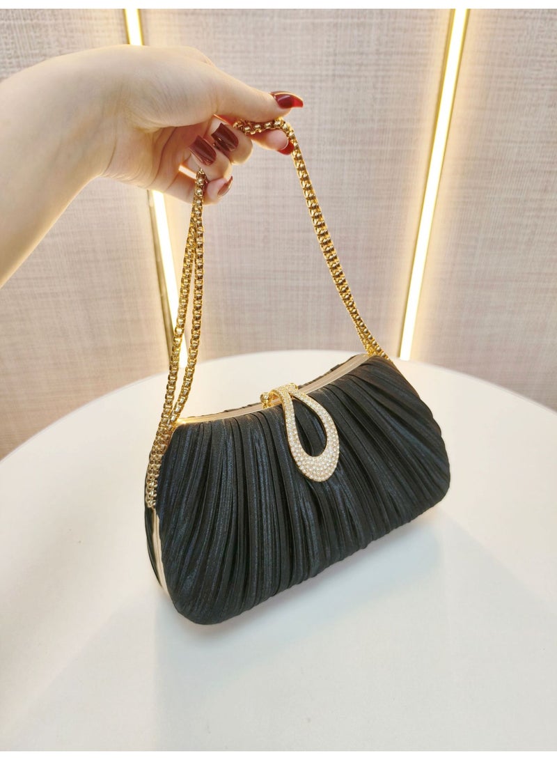 Just Pretty Corner Evening Luxury Solid Color Chain Party Handbag for Women - Image 4