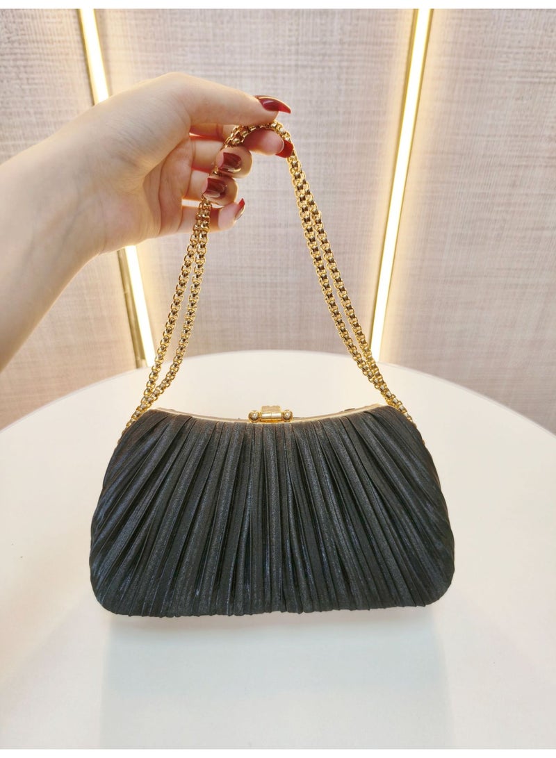 Just Pretty Corner Evening Luxury Solid Color Chain Party Handbag for Women - Image 2