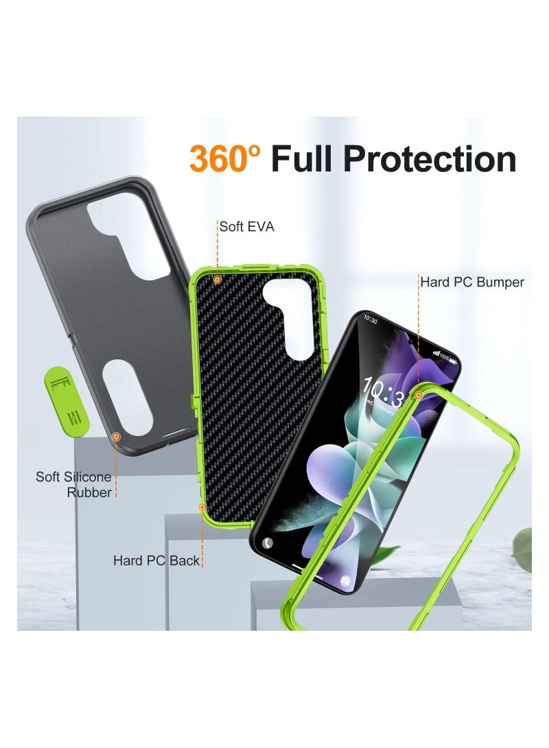 Y&D Fit for Samsung Galaxy S23 Case, Phone Cover, Triple Layer Heavy Duty Shockproof Dust Proof, Bumper Corner Hybrid Rugged Rubber, Matte 5G - Image 2