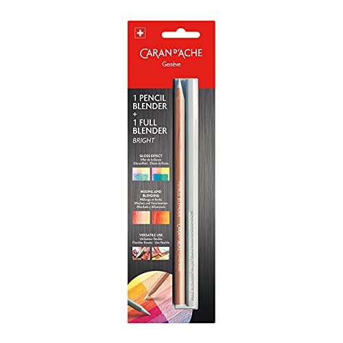 Caran d'Ache Caran dAche Blender Pen Full Blender Bright Wood Cased 2Piece 0902301 One Size MultiColour Multicoloured - Image 3