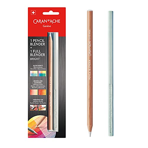 Caran d'Ache Caran dAche Blender Pen Full Blender Bright Wood Cased 2Piece 0902301 One Size MultiColour Multicoloured - Image 1