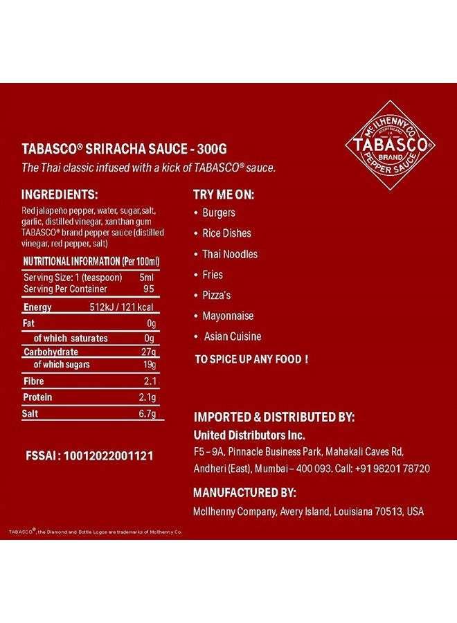 Tabasco TOBASCO Sriracha Sauce, 256 ML - Image 2