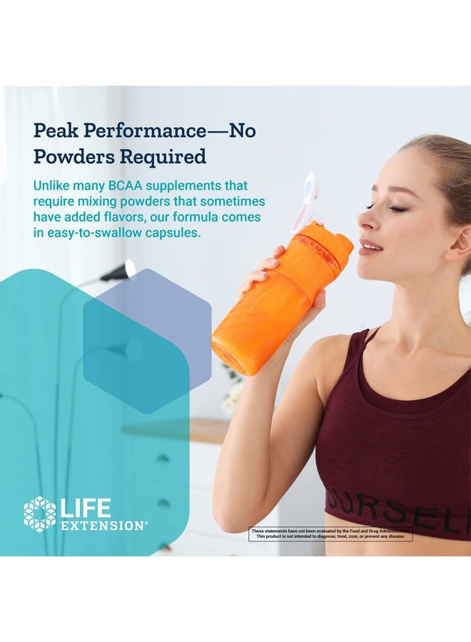 Life Extension أحماض أمينية متفرعة السلسلة (BCAAs)، ليوسين، إيزوليوسين، فالين، تعزز استعادة العضلات بعد التمرين، خالية من الغلوتين، غير معدلة وراثيًا، 90 كبسولة - Image 5