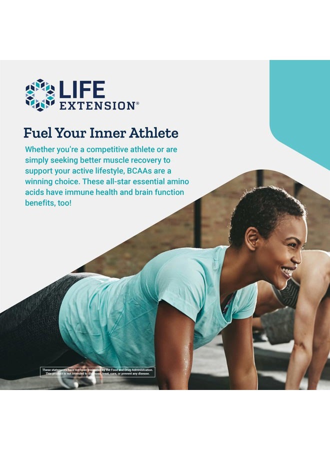 Life Extension أحماض أمينية متفرعة السلسلة (BCAAs)، ليوسين، إيزوليوسين، فالين، تعزز استعادة العضلات بعد التمرين، خالية من الغلوتين، غير معدلة وراثيًا، 90 كبسولة - Image 4
